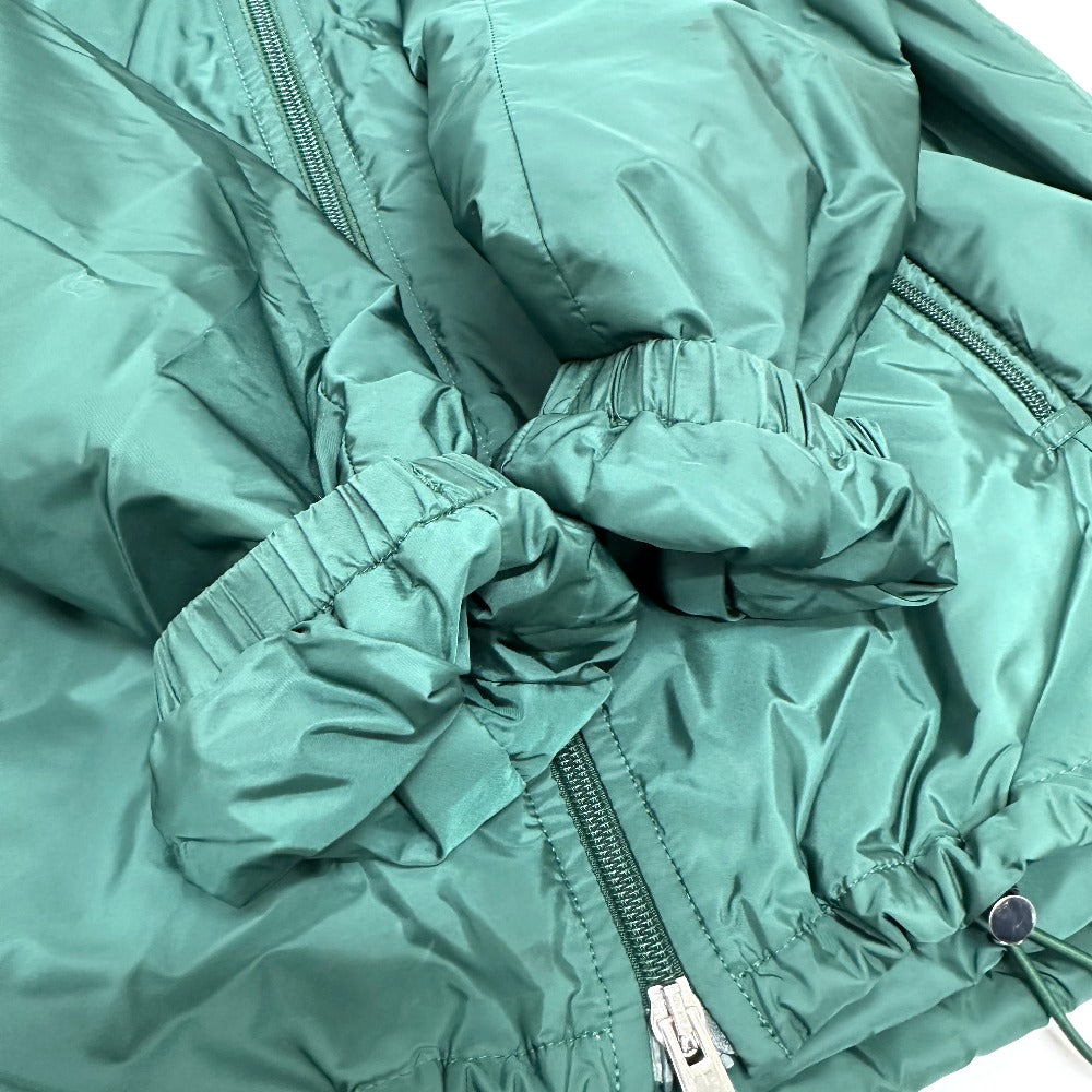 PRADA フード フーディ パーカー 長袖 トライアングルプレート 三角ロゴ ジップアップ アパレル ジャケット ナイロン レディース グリーン - brandshop-reference