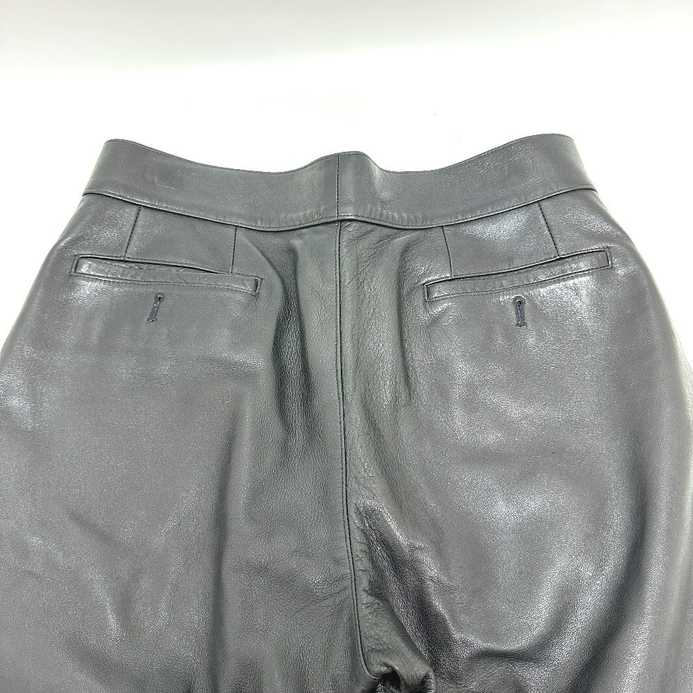 PRADA ライダース アパレル ボトムス マジックテープ レザー パンツ レザー メンズ ブラック - brandshop-reference