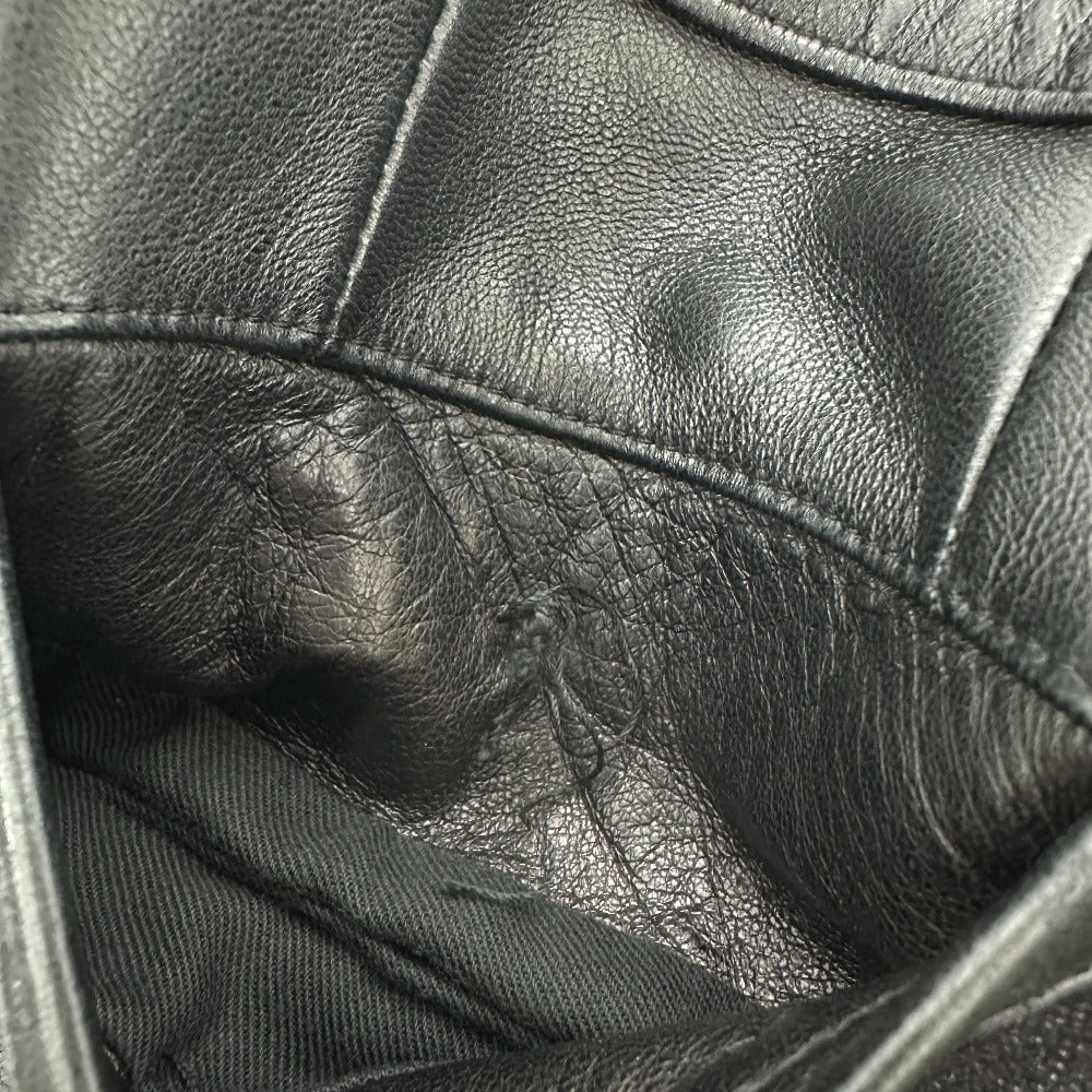 PRADA ライダース アパレル ボトムス マジックテープ レザー パンツ レザー メンズ ブラック - brandshop-reference