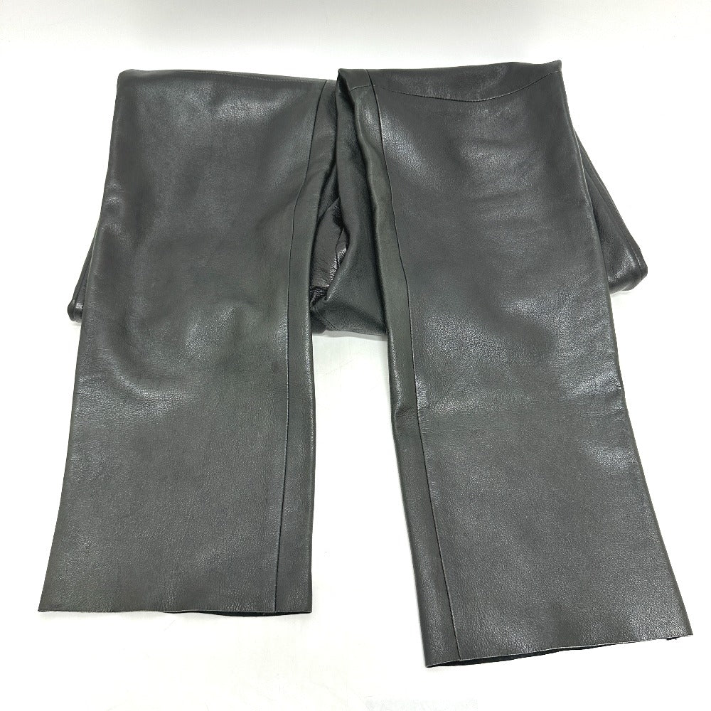 PRADA ライダース アパレル ボトムス マジックテープ レザー パンツ レザー メンズ ブラック - brandshop-reference