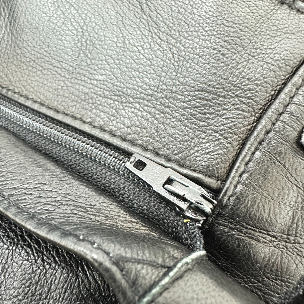 PRADA ライダース アパレル ボトムス マジックテープ レザー パンツ レザー メンズ ブラック - brandshop-reference