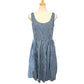 PRADA stripe Sleeveless flared knee-length dress (apparel) Dress cotton blue/Black Used