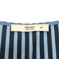 PRADA stripe Sleeveless flared knee-length dress (apparel) Dress cotton blue/Black Used