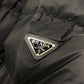 PRADA 29Y510 Triangle logo Short-length apparel outerwear with lamb fur trim. Down jacket Nylon Black Used