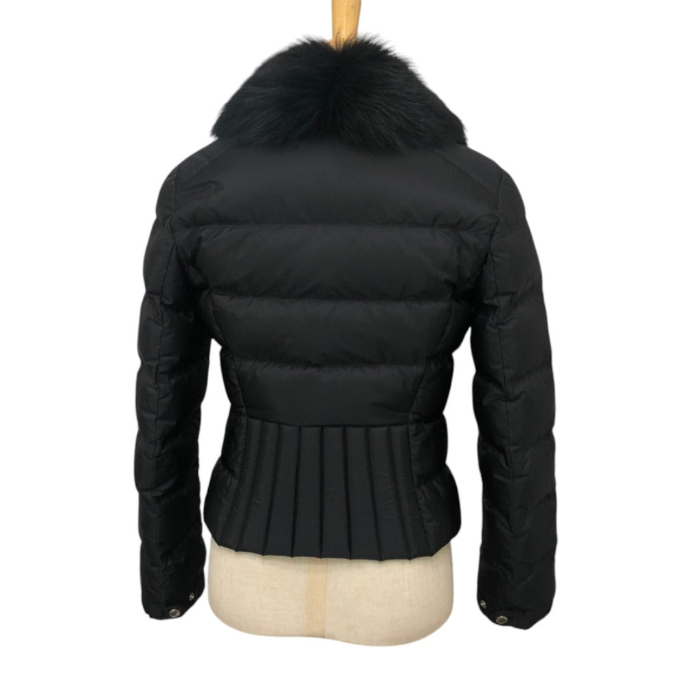 PRADA 29Y510 Triangle logo Short-length apparel outerwear with lamb fur trim. Down jacket Nylon Black Used