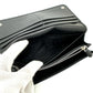 PRADA 1MH132 Triangle Logo Plate Wallet Long Wallet with Pass Case Flap Bifold Wallet Nylon Women's Black