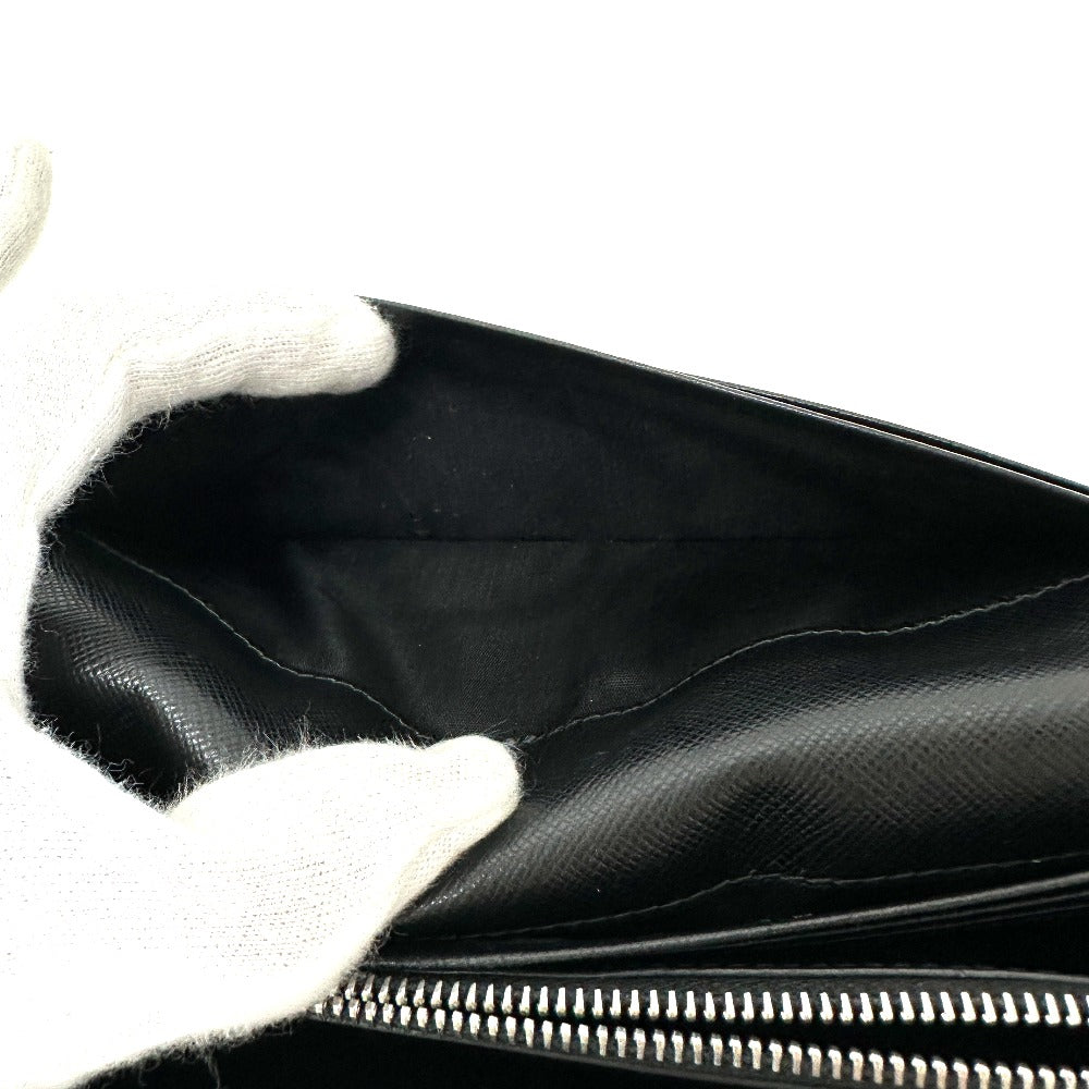 PRADA 1MH132 Triangle Logo Plate Wallet Long Wallet with Pass Case Flap Bifold Wallet Nylon Women's Black