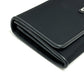 PRADA 1MH132 Triangle Logo Plate Wallet Long Wallet with Pass Case Flap Bifold Wallet Nylon Women's Black