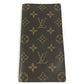 LOUIS VUITTON M61823 Monogram Porte Valeurs Cartes Credit Bill Compartment Long Wallet Long Wallet MonogramCanvas Brown Used