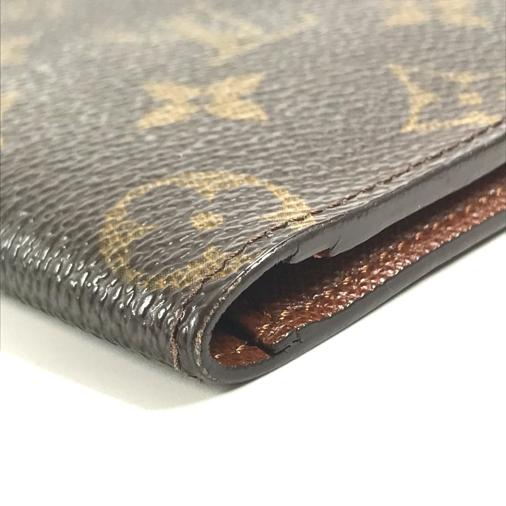 LOUIS VUITTON M61823 Monogram Porte Valeurs Cartes Credit Bill Compartment Long Wallet Long Wallet MonogramCanvas Brown Used