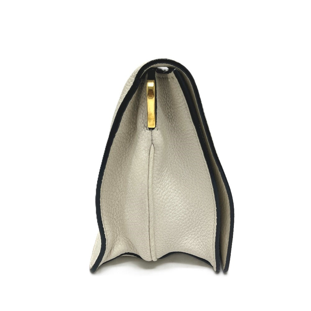 PRADA 1BD159 ロゴ ヴィッテロダイノレザー 2WAY カバン バッグ 斜め掛け フラップ ポシェット ショルダーバッグ レザー レディース ホワイト