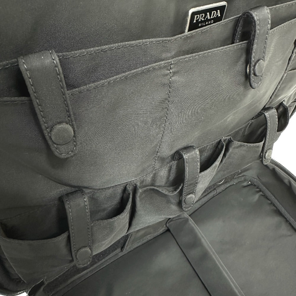 PRADA V147S Triangle Plate 2WAY Bag Shoulder Bag Briefcase Business Bag Nylon Unisex Black