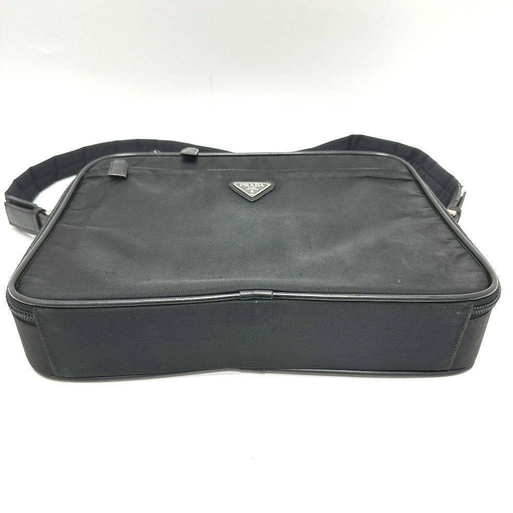 PRADA V147S Triangle Plate 2WAY Bag Shoulder Bag Briefcase Business Bag Nylon Unisex Black