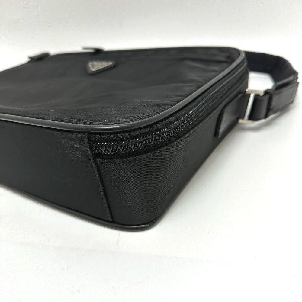 PRADA V147S Triangle Plate 2WAY Bag Shoulder Bag Briefcase Business Bag Nylon Unisex Black