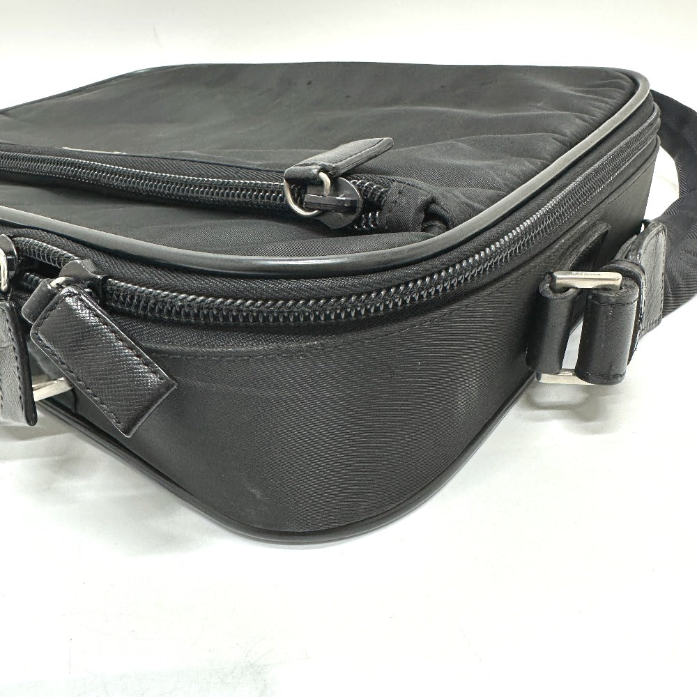 PRADA V147S Triangle Plate 2WAY Bag Shoulder Bag Briefcase Business Bag Nylon Unisex Black