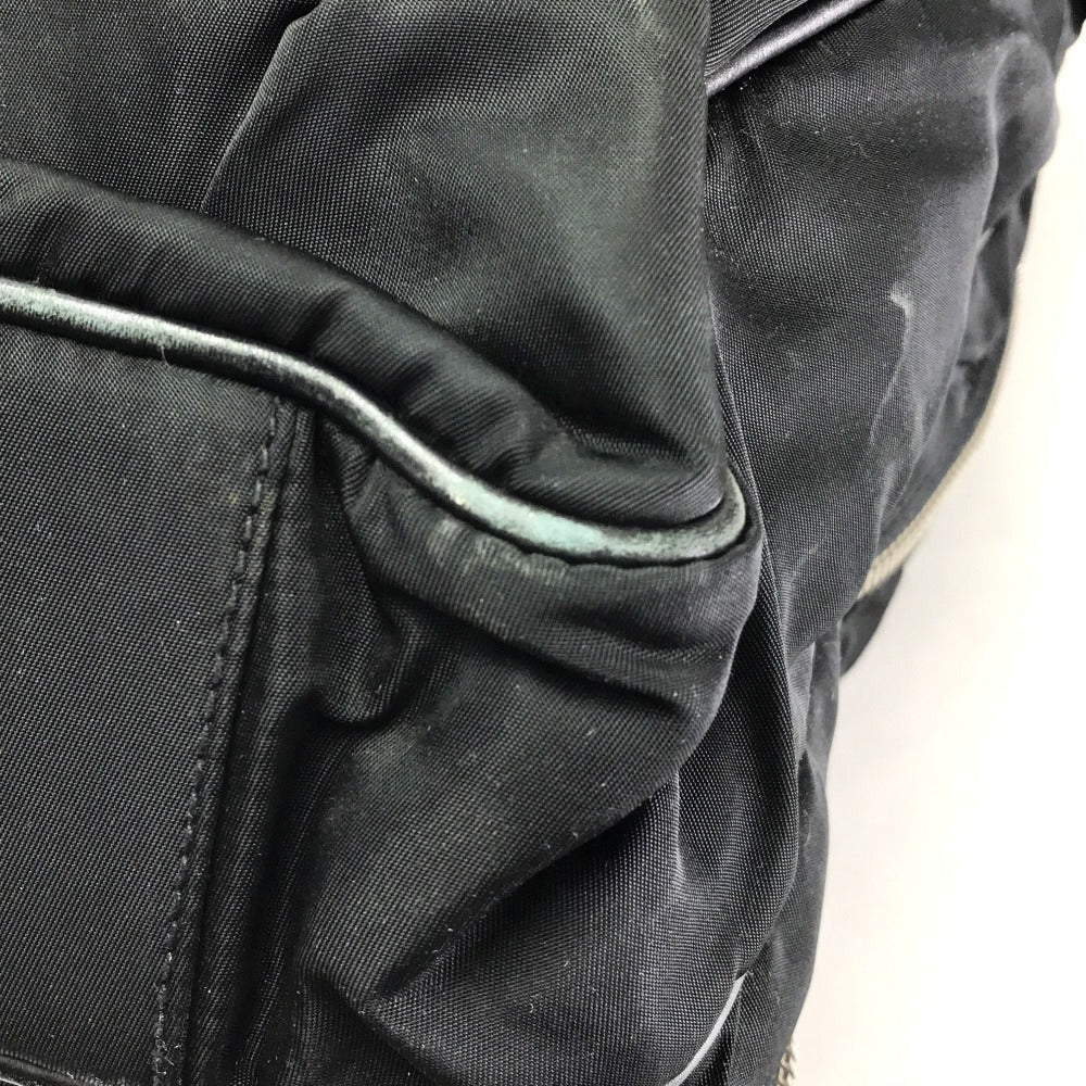 PRADA V122 Business Bag, Handbag, Nylon/Leather, Men's, Black