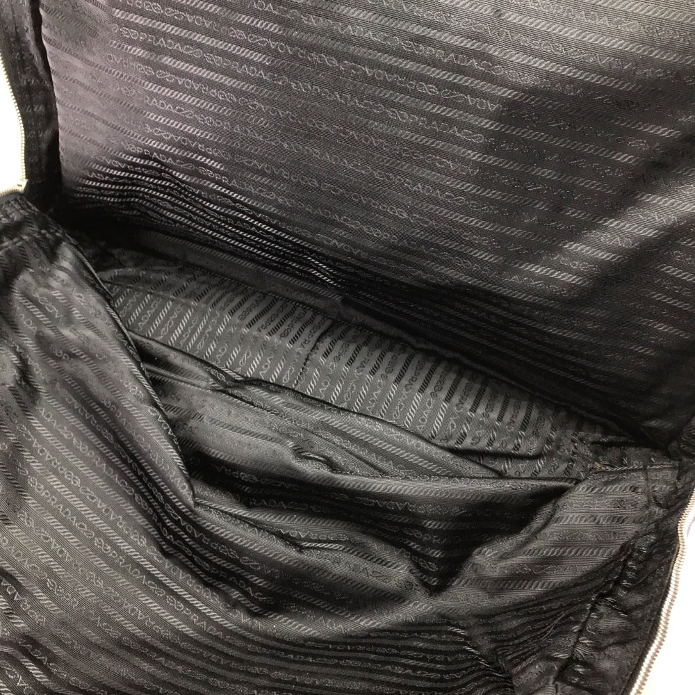 PRADA V122 Business Bag, Handbag, Nylon/Leather, Men's, Black