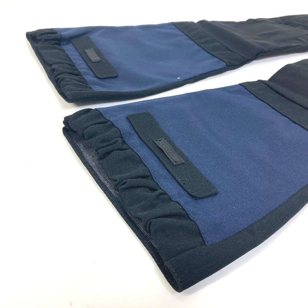 PRADA 2G0980 Tessuto GUANTI Logo Long Gloves, Two-Tone Nylon Canvas, Men's, Black