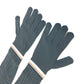 PRADA 27388 Logo Long Gloves, Polyester, Women's, Gray