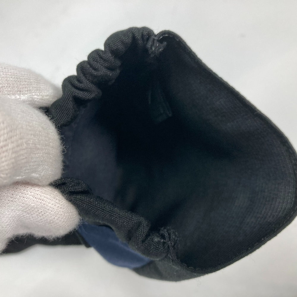 PRADA Logo Long Gloves, Two-Tone Nylon, Women's, Black