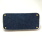 PRADA BN2441 Logo Handbag in Cotton Denim, Blue