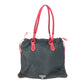 PRADA Two-tone Logo Drawstring Triangle Logo Plaque Tote Bag Shoulder Bag Handbag Enamel Women's Black