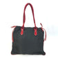 PRADA Two-tone Logo Drawstring Triangle Logo Plaque Tote Bag Shoulder Bag Handbag Enamel Women's Black