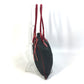 PRADA Two-tone Logo Drawstring Triangle Logo Plaque Tote Bag Shoulder Bag Handbag Enamel Women's Black