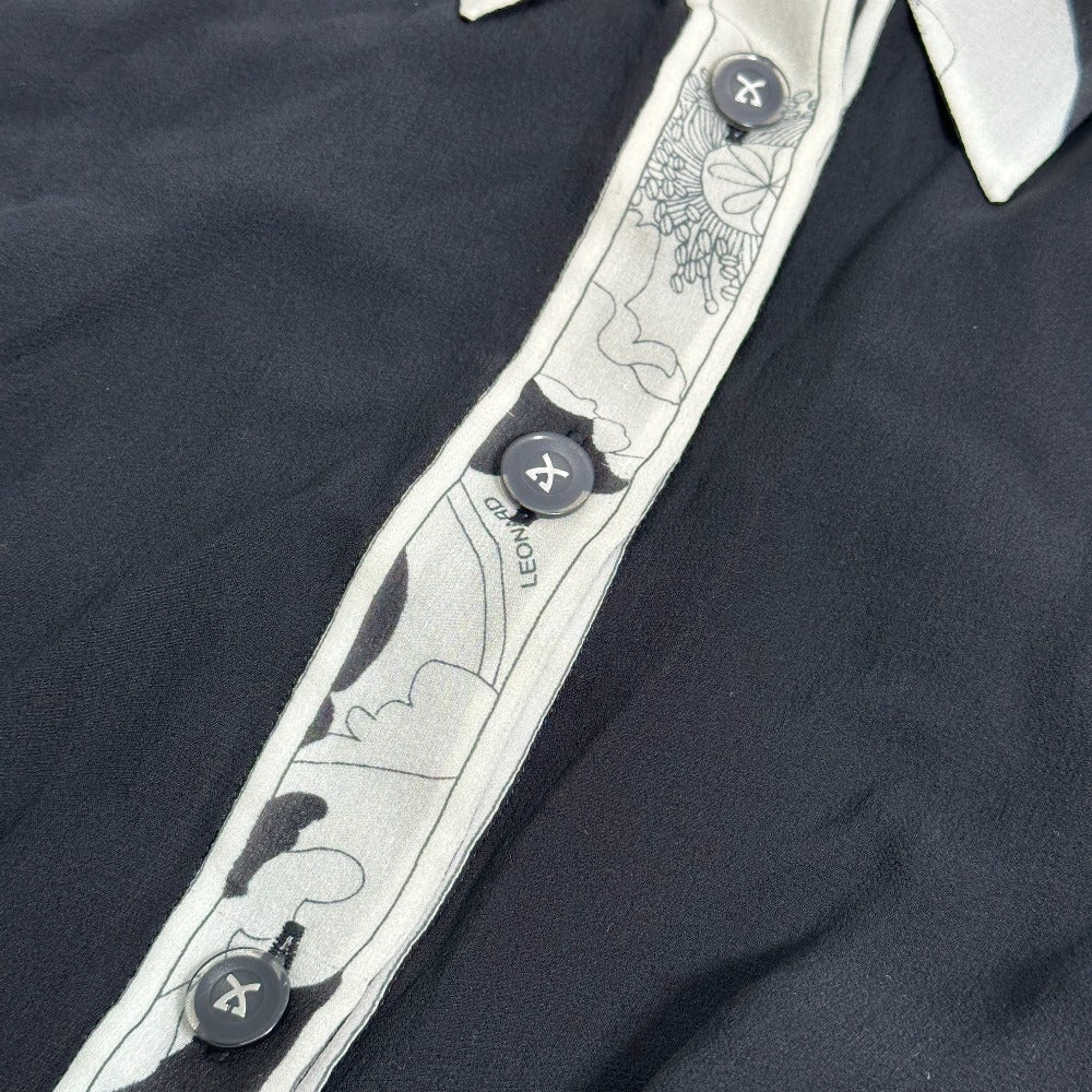 LEONARD トップス アパレル シャツ ボタン 花柄 フラワー アパレル シースルー 長袖シャツ シルク レディース - brandshop-reference