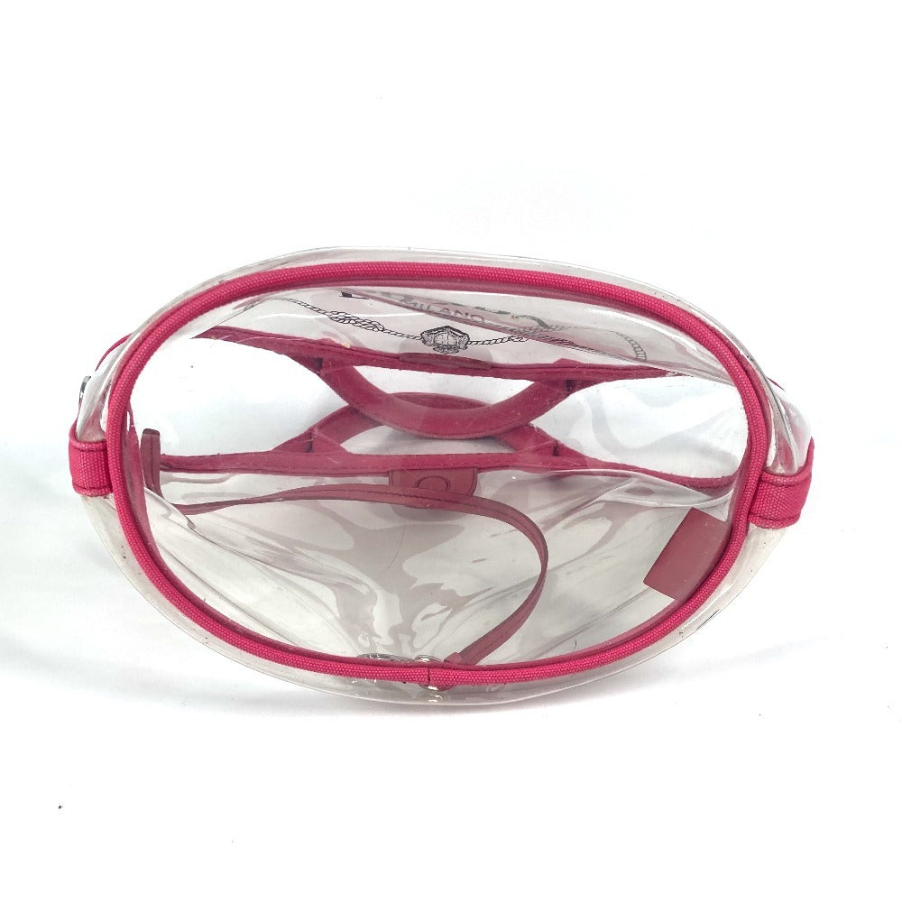 PRADA ビーチバッグ ポーチ付き ロゴ カナパ 2WAYバッグ ショルダーバッグ ハンドバッグ トートバッグ ビニール レディース ピンク - brandshop-reference