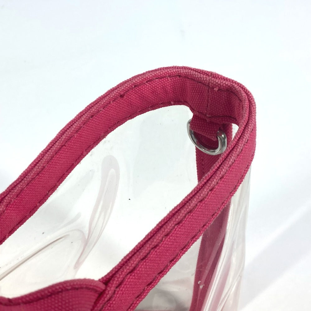 PRADA ビーチバッグ ポーチ付き ロゴ カナパ 2WAYバッグ ショルダーバッグ ハンドバッグ トートバッグ ビニール レディース ピンク - brandshop-reference