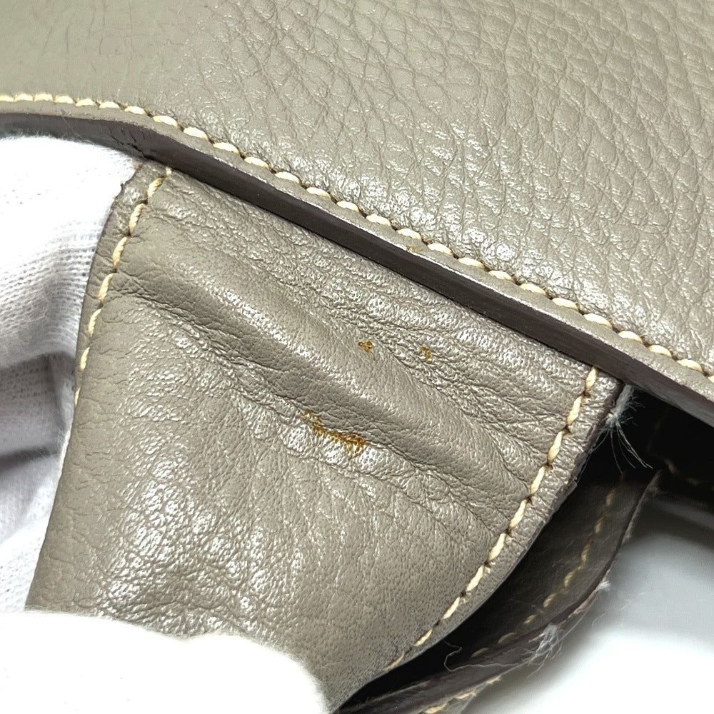 PRADA BN1872 Logo Canapa Bag Handbag Large Capacity Tote Bag Leather Women's Gray