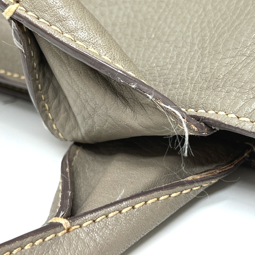 PRADA BN1872 Logo Canapa Bag Handbag Large Capacity Tote Bag Leather Women's Gray