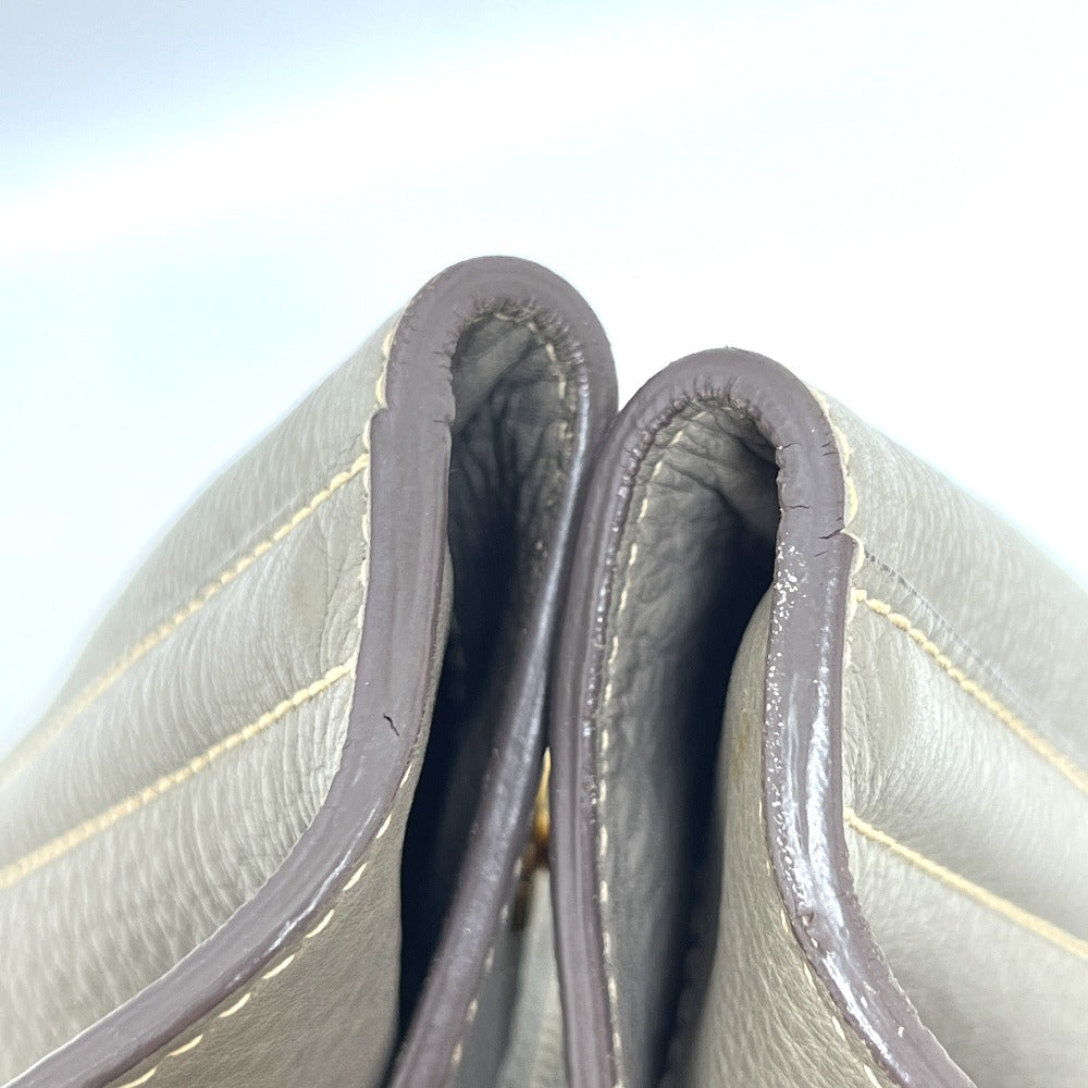 PRADA BN1872 Logo Canapa Bag Handbag Large Capacity Tote Bag Leather Women's Gray