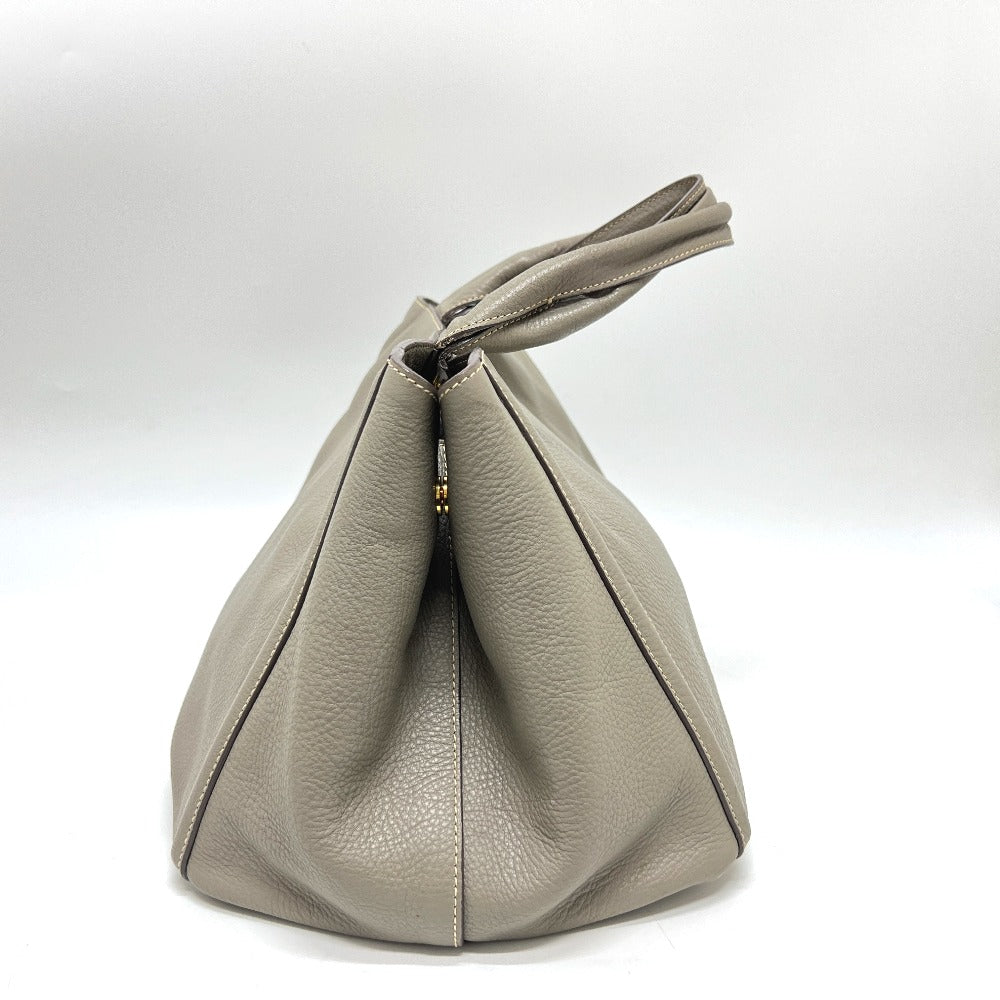 PRADA BN1872 Logo Canapa Bag Handbag Large Capacity Tote Bag Leather Women's Gray