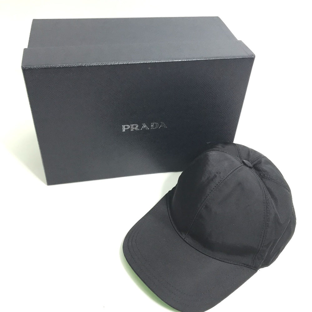 PRADA 2HC274 Logo Baseball Cap in Nylon, Black, Men's