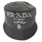 PRADA 1HC137 Logo Studded Bucket Hat, Bob Hat, Nylon, Men's, Black
