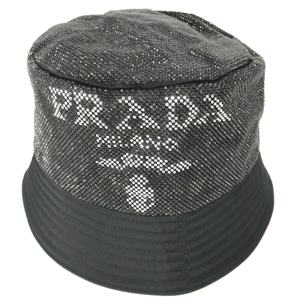 PRADA 1HC137 Logo Studded Bucket Hat, Bob Hat, Nylon, Men's, Black