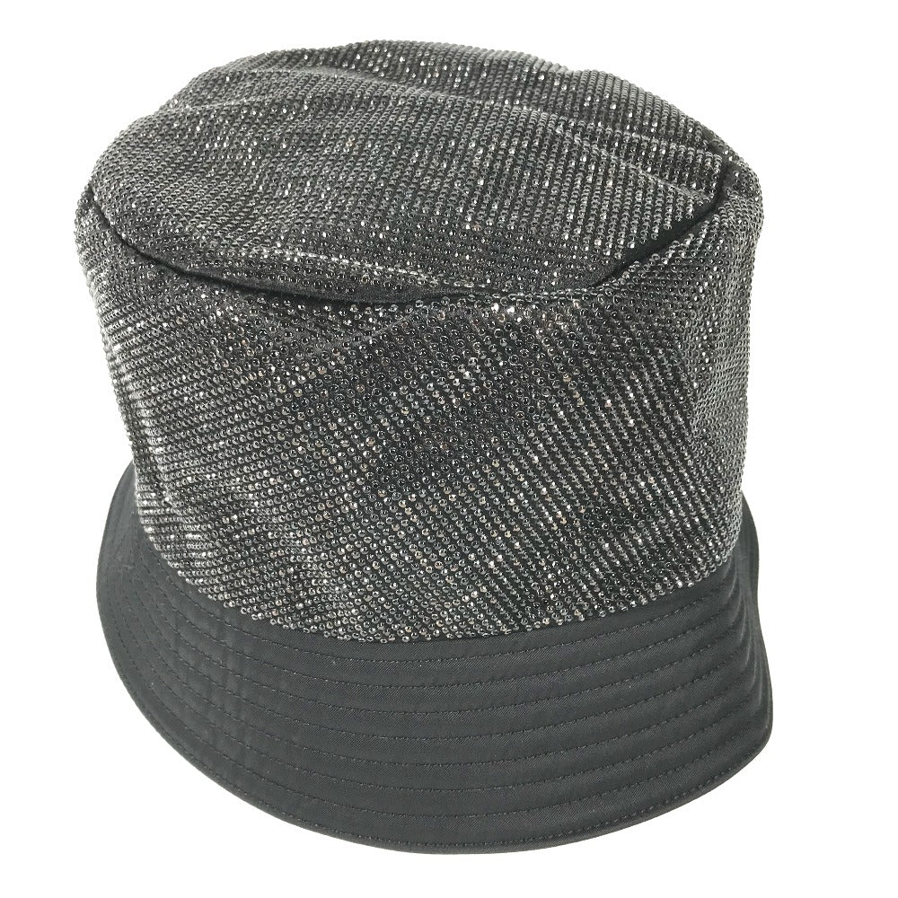 PRADA 1HC137 Logo Studded Bucket Hat, Bob Hat, Nylon, Men's, Black