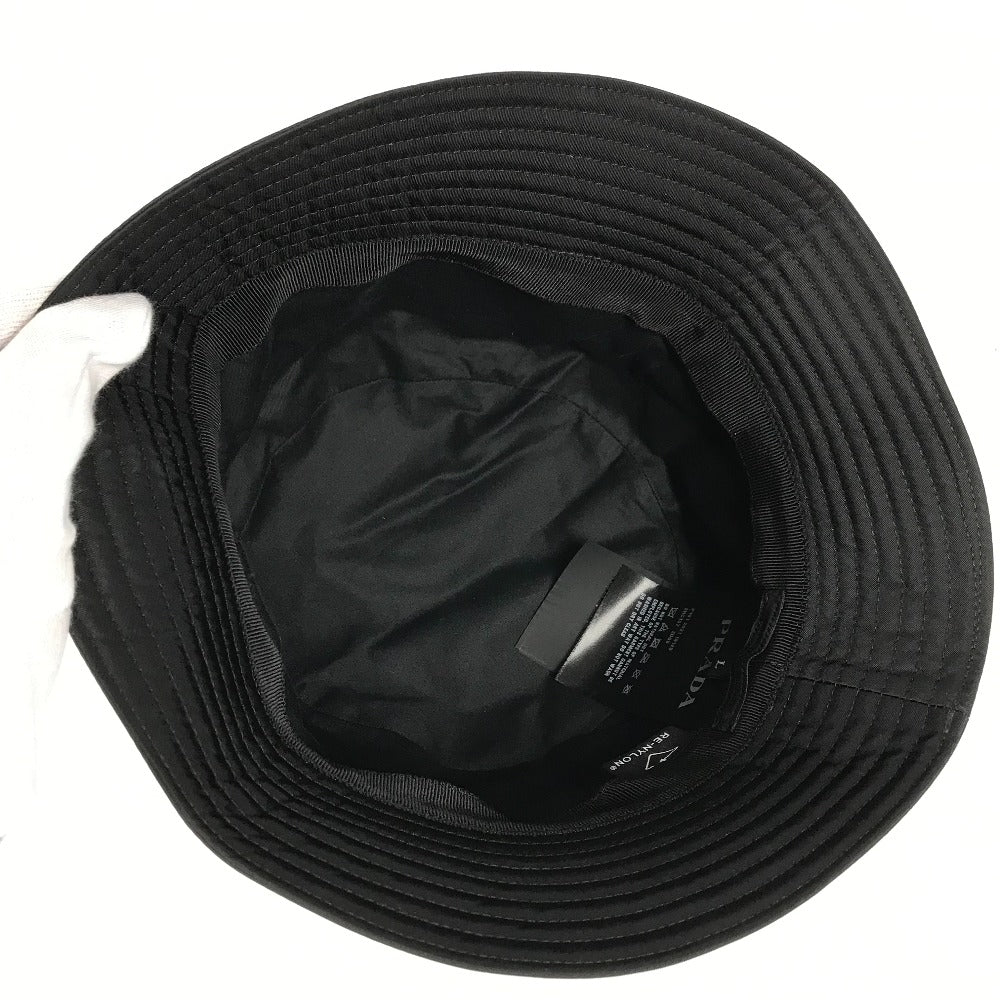 PRADA 1HC137 Logo Studded Bucket Hat, Bob Hat, Nylon, Men's, Black