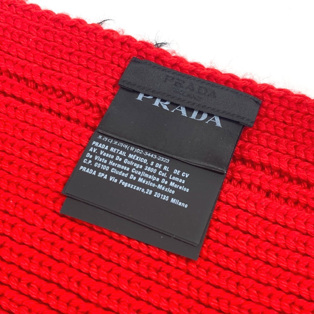 PRADA バイカラー ファー マフラー ウール ユニセックス ブラック - brandshop-reference
