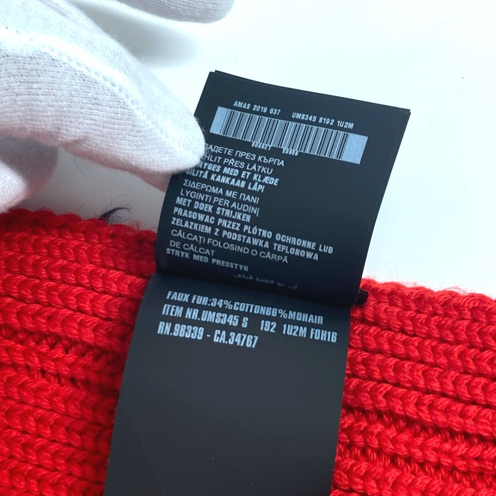 PRADA バイカラー ファー マフラー ウール ユニセックス ブラック - brandshop-reference