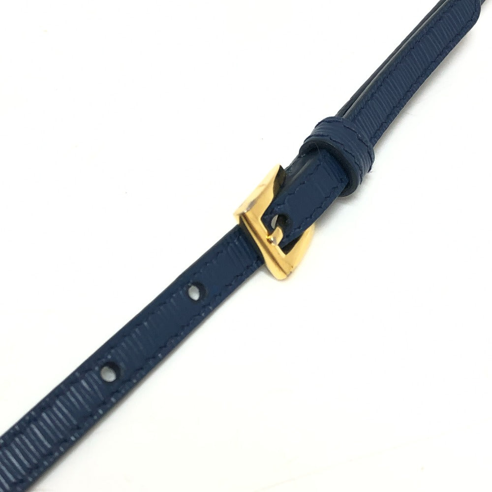 PRADA 1BP016 Bag Logo Wallet Mini Bag Party Bag Pochette Wallet Shoulder Bag Leather Women's Blue