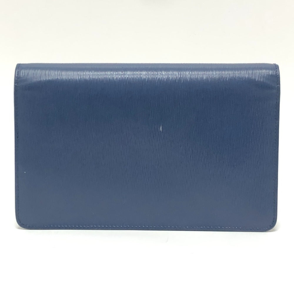 PRADA 1BP016 Bag Logo Wallet Mini Bag Party Bag Pochette Wallet Shoulder Bag Leather Women's Blue