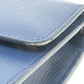 PRADA 1BP016 Bag Logo Wallet Mini Bag Party Bag Pochette Wallet Shoulder Bag Leather Women's Blue