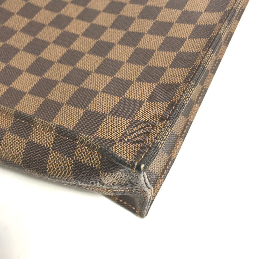 LOUIS VUITTON N51140 Damier Sac Plat Handbag, Vertical Tote Bag, Damier Canvas, Women's, Ebene, Brown
