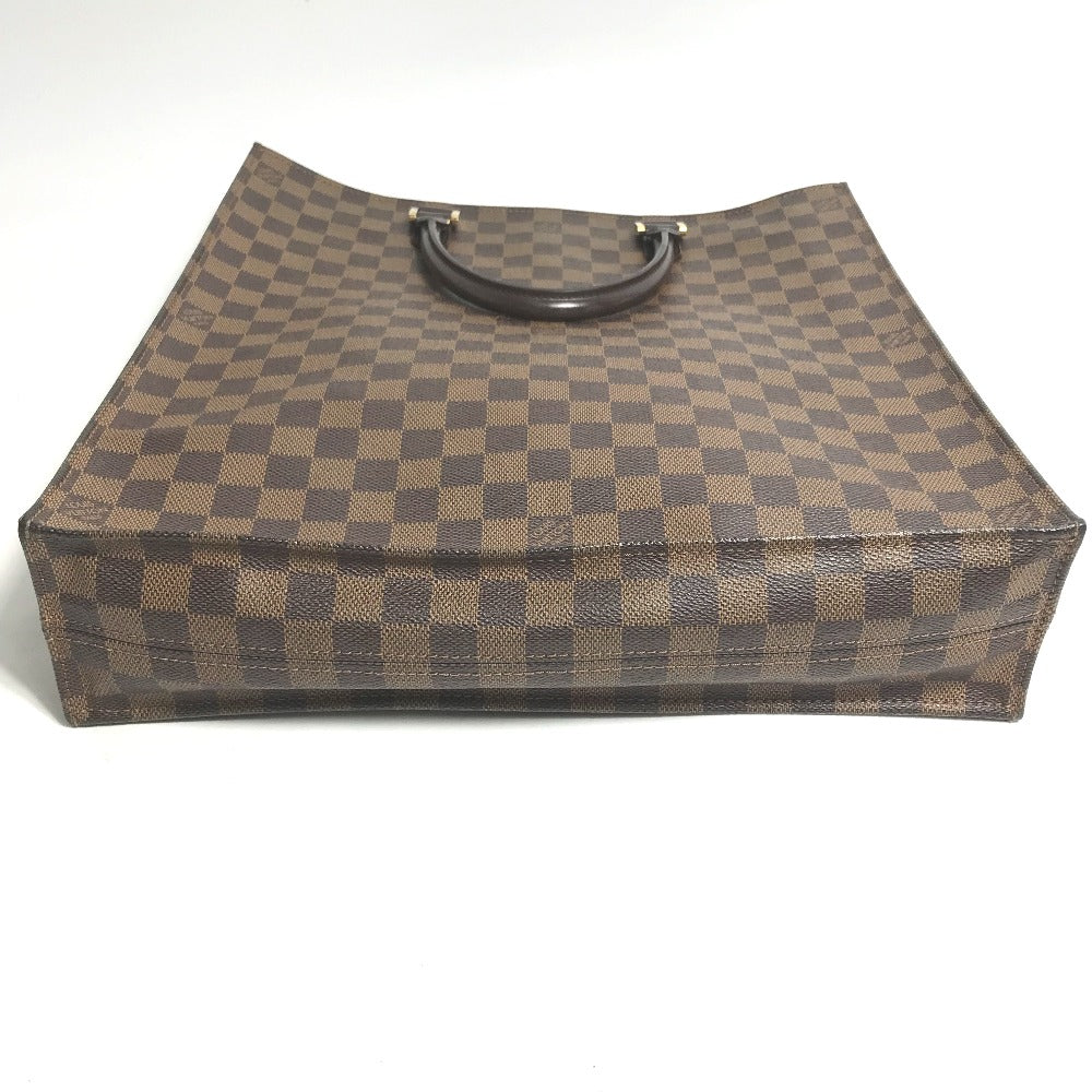 LOUIS VUITTON N51140 Damier Sac Plat Handbag, Vertical Tote Bag, Damier Canvas, Women's, Ebene, Brown