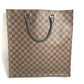 LOUIS VUITTON N51140 Damier Sac Plat Handbag, Vertical Tote Bag, Damier Canvas, Women's, Ebene, Brown