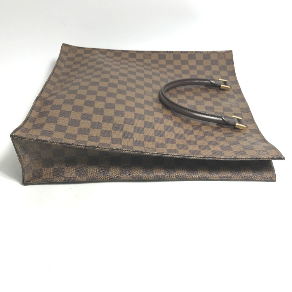 LOUIS VUITTON N51140 Damier Sac Plat Handbag, Vertical Tote Bag, Damier Canvas, Women's, Ebene, Brown