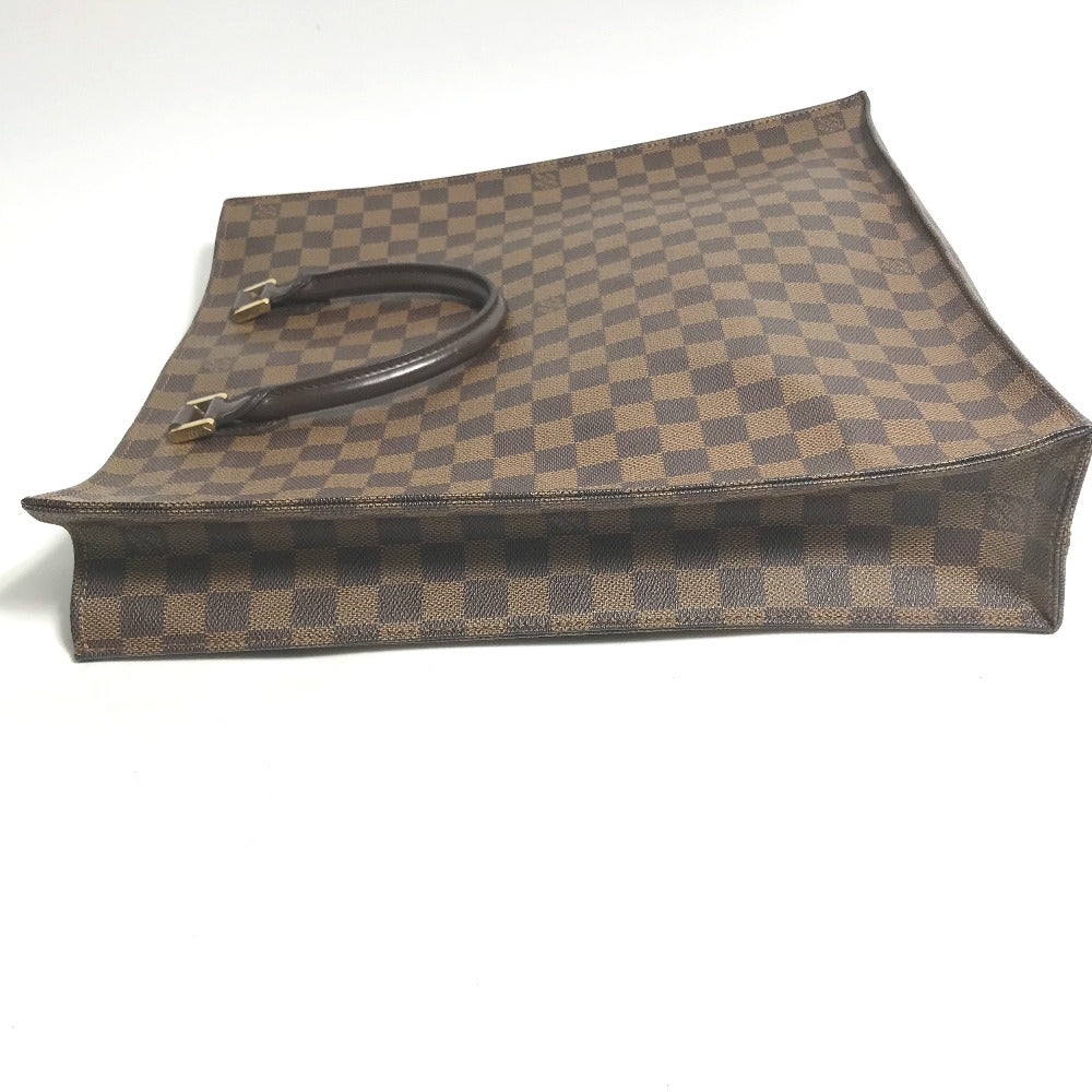 LOUIS VUITTON N51140 Damier Sac Plat Handbag, Vertical Tote Bag, Damier Canvas, Women's, Ebene, Brown